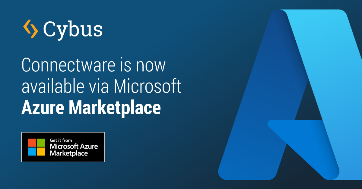 Cybus Connectware now available via Microsoft Azure Marketplace